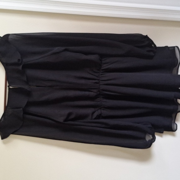 Express Ruffle Tie V-Neck Long Sleeve Romper Size Large - Picture 13 of 14